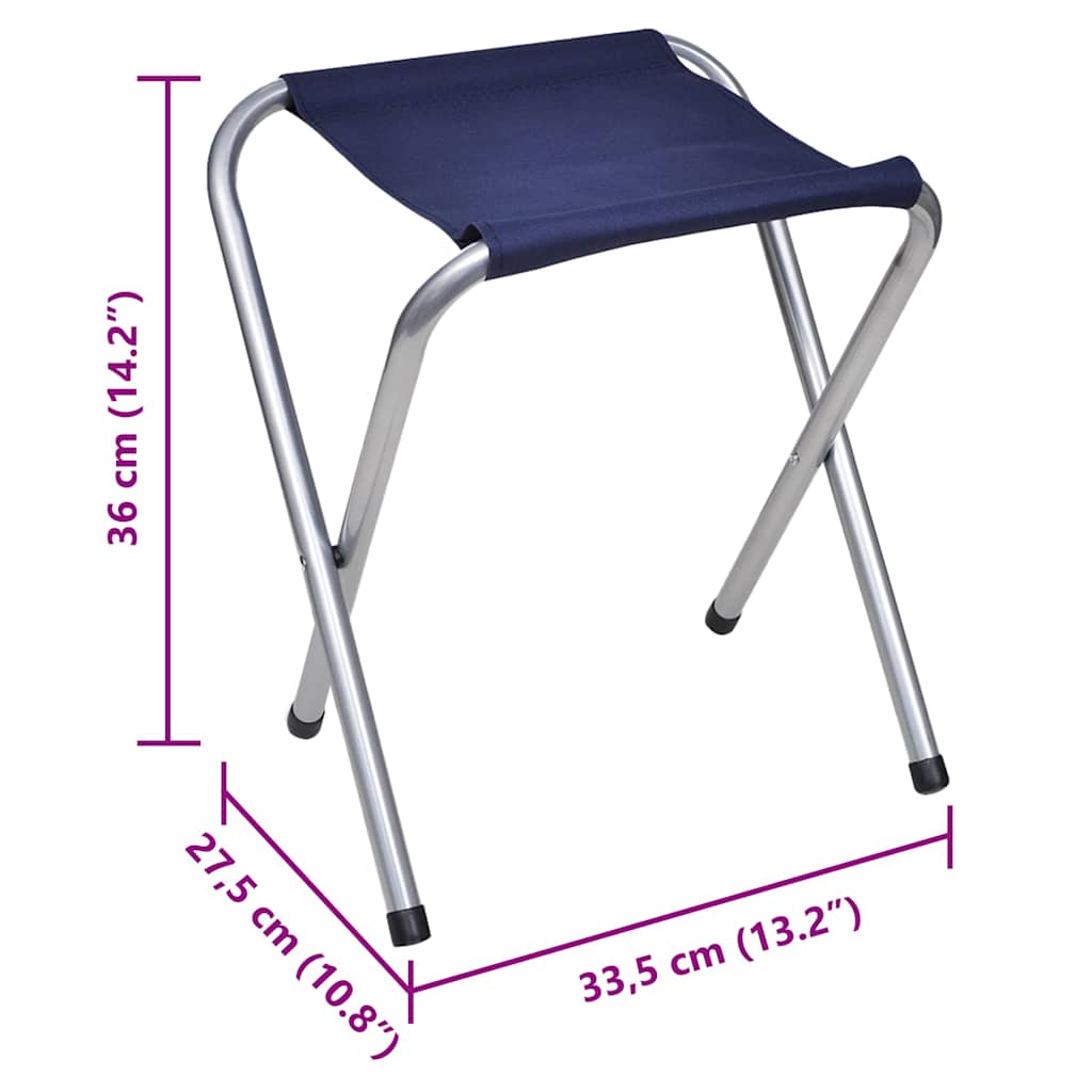 Sammenleggbart campingbord med 4 krakker aluminium 120x60 cm