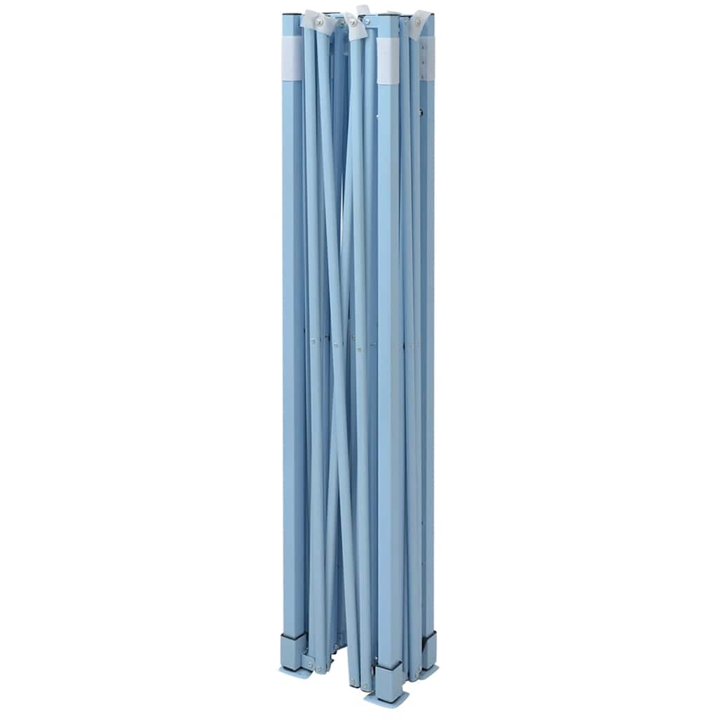 Sammenleggbart festtelt 4 sidevegger 280x410x315 cm stål hvit
