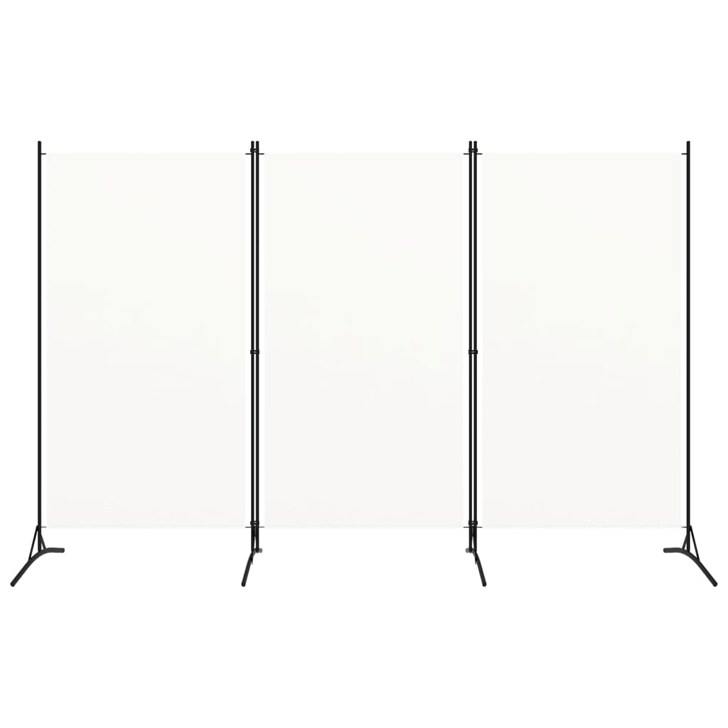 Romdeler 3 paneler hvit 260x180 cm stoff