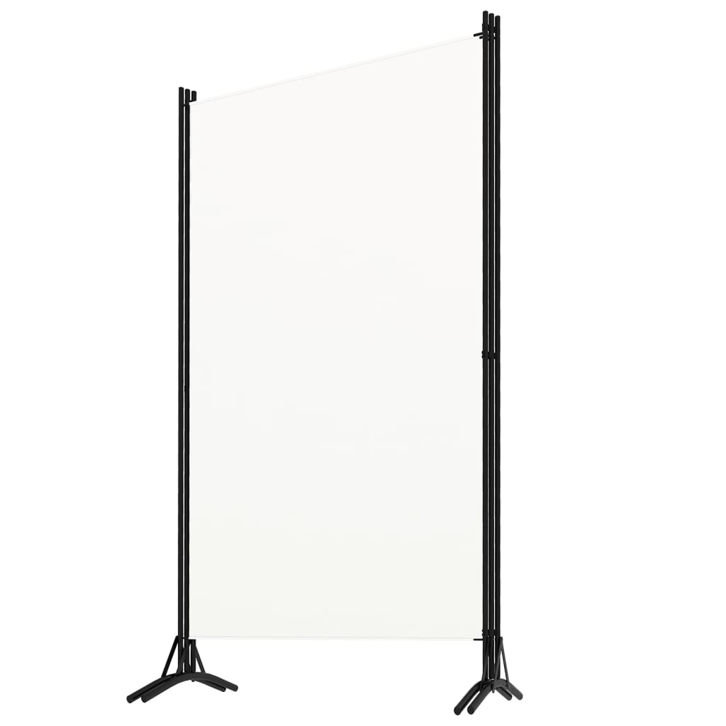 Romdeler 3 paneler hvit 260x180 cm stoff