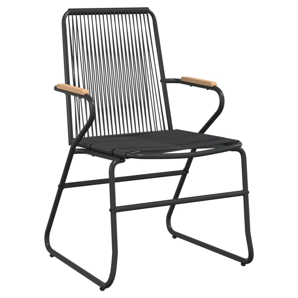 Hagestoler 2 stk, svart, 58x59x85,5 cm