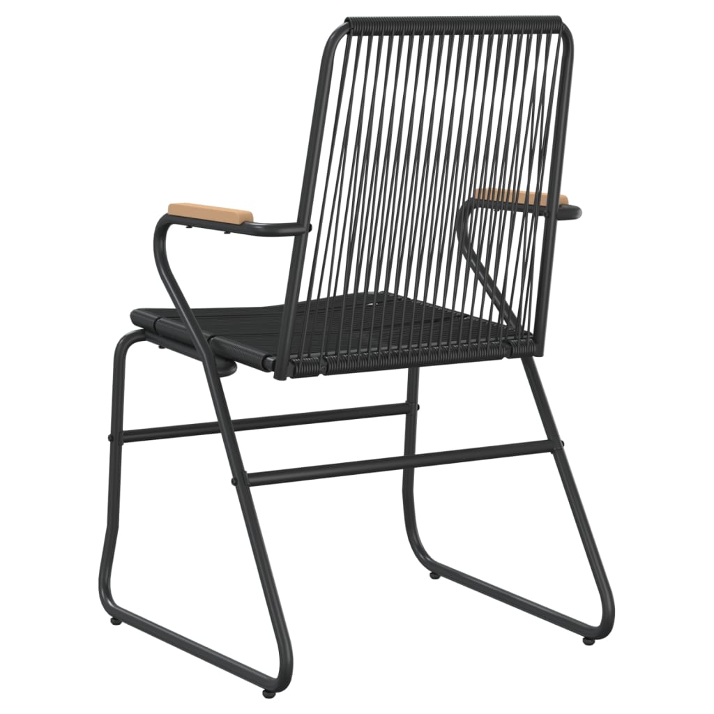 Hagestoler 2 stk, svart, 58x59x85,5 cm