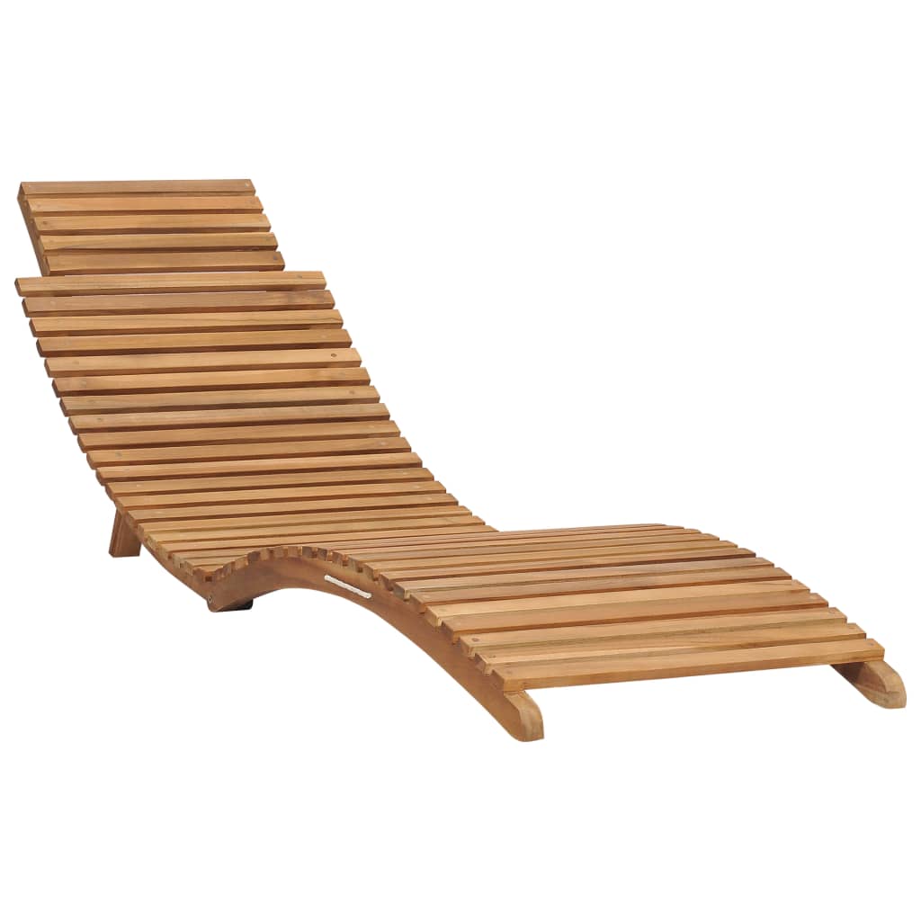 Sammenleggbar solseng med bord heltre teak