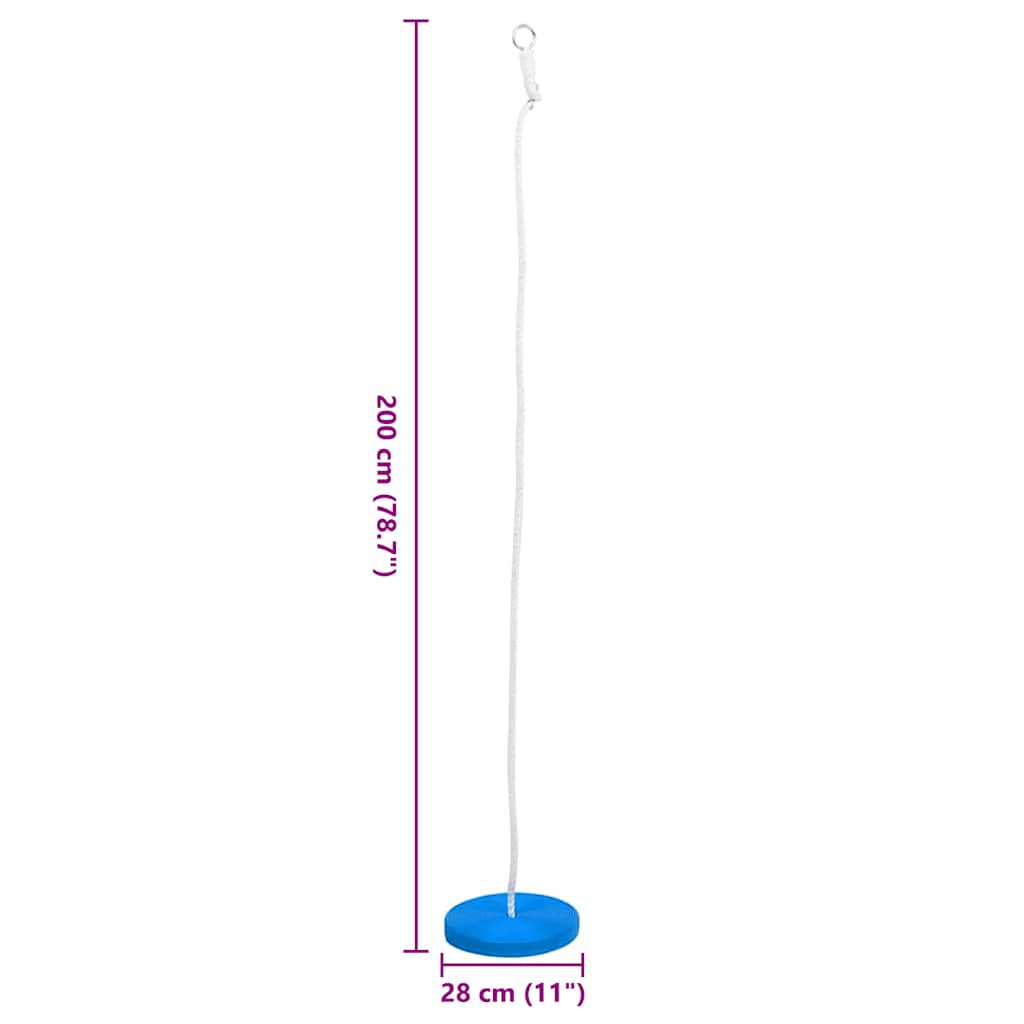 Huskebrett 200 cm blå
