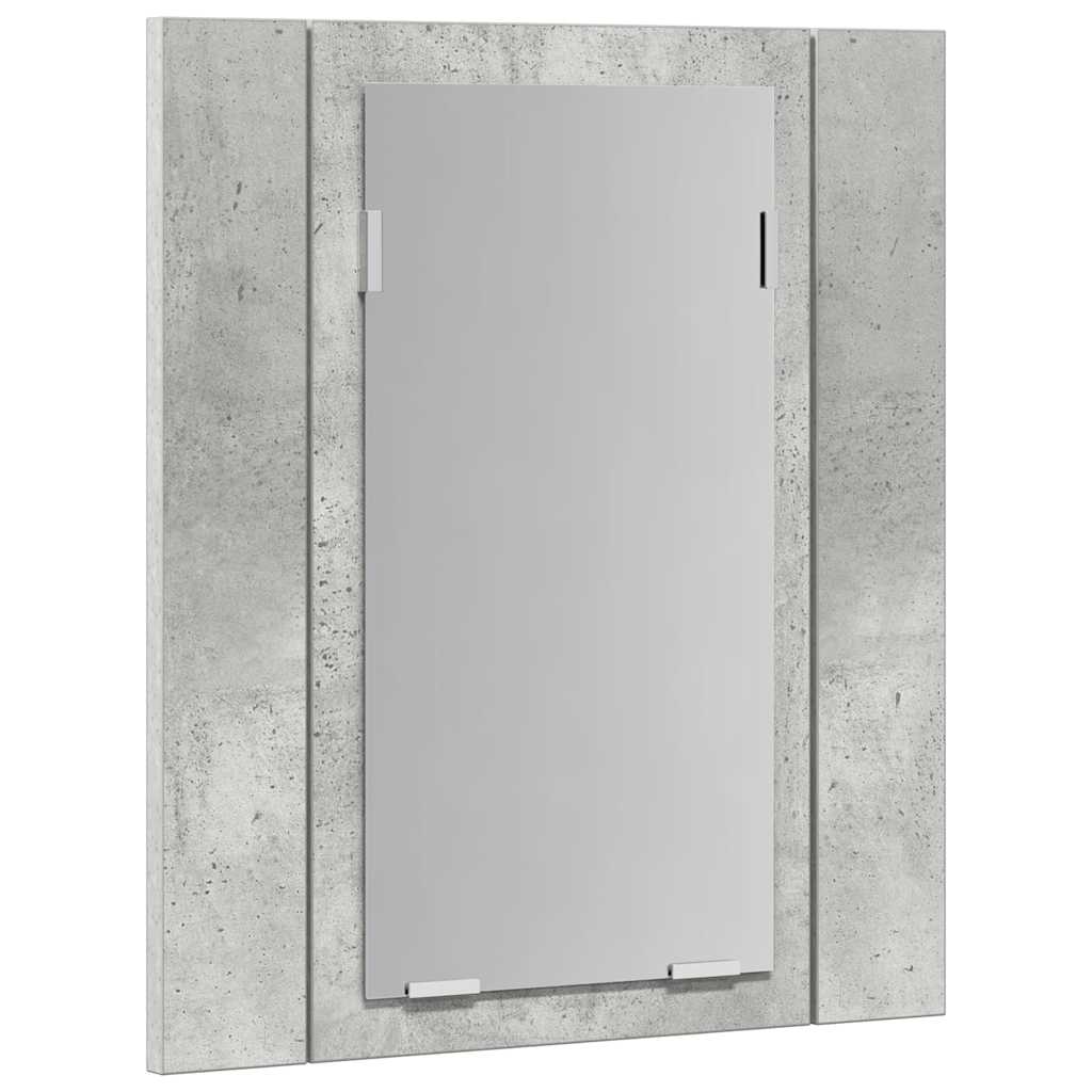 LED-speilskap til baderom betonggrå 40x12x45 cm akryl