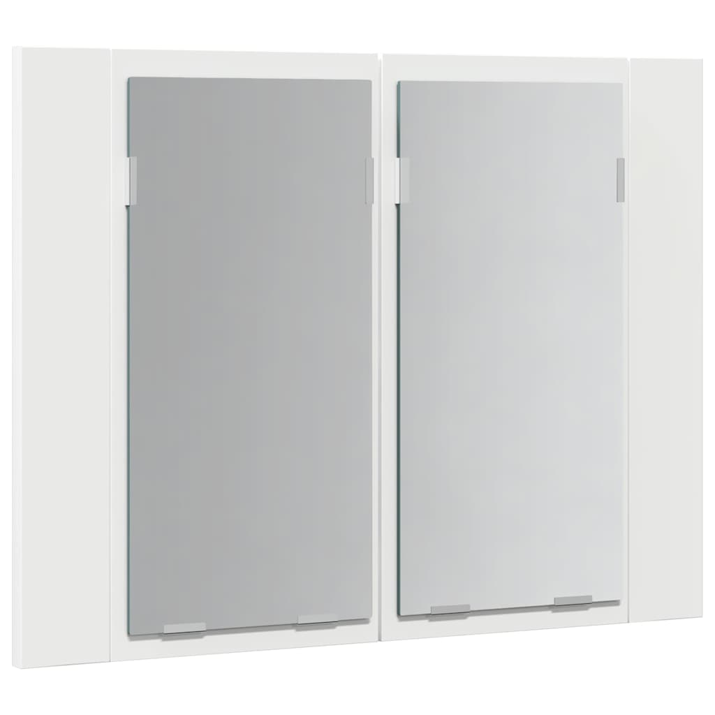 LED-speilskap hvit 60x12x45 cm akryl