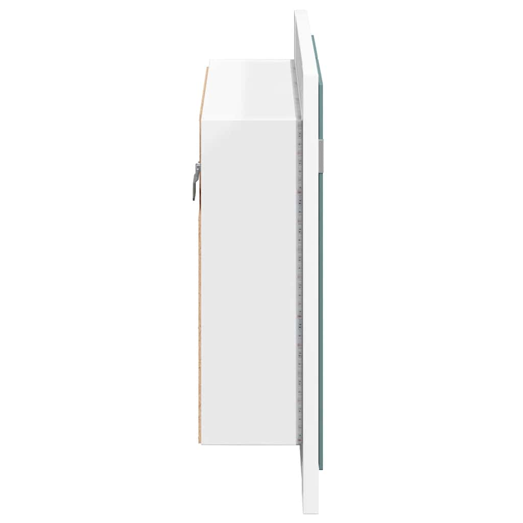 LED-speilskap hvit 60x12x45 cm akryl
