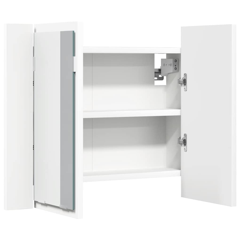 LED-speilskap hvit 60x12x45 cm akryl