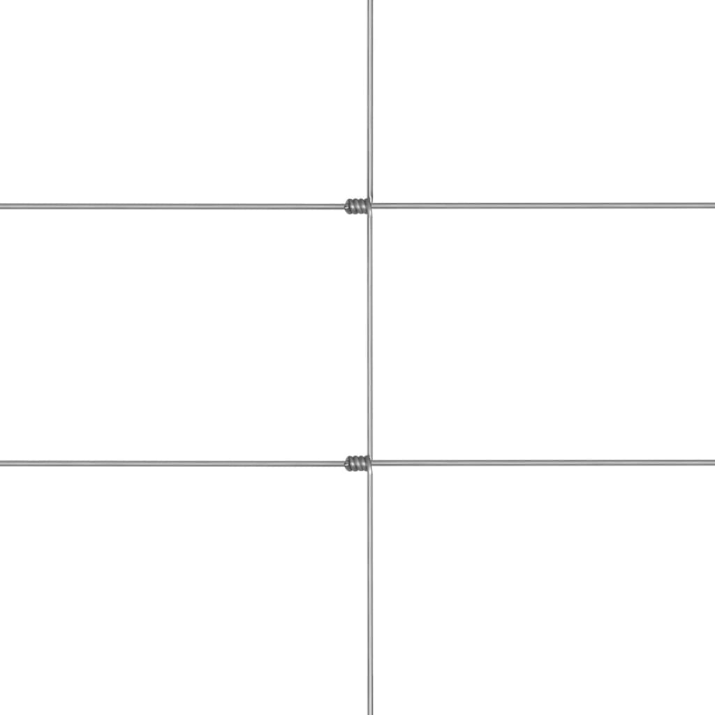 Hagegjerde galvanisert stål 50x1,25 m sølv