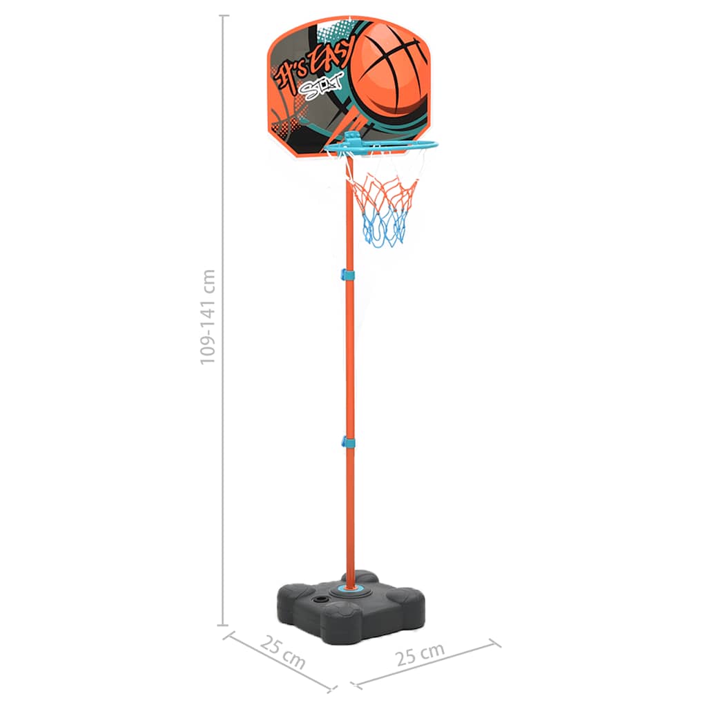 Bærbart basketballsett justerbart 109-141 cm