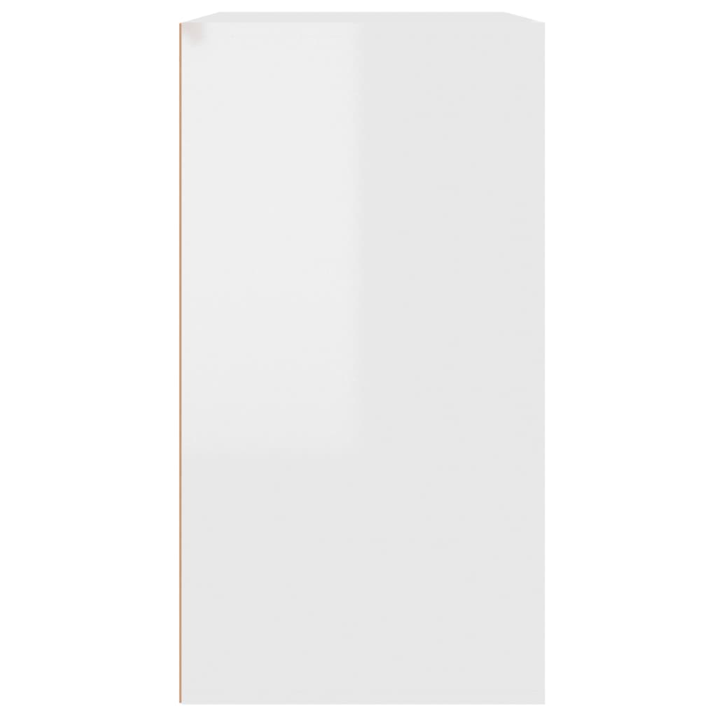 Sminkeskap høyglans hvit 80x40x75 cm konstruert tre