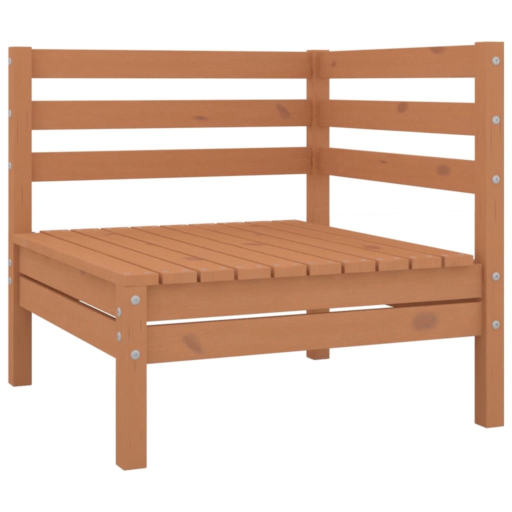 2-seters hagesofa honningbrun heltre furu - 63,5 x 63,5 x 62,5 cm