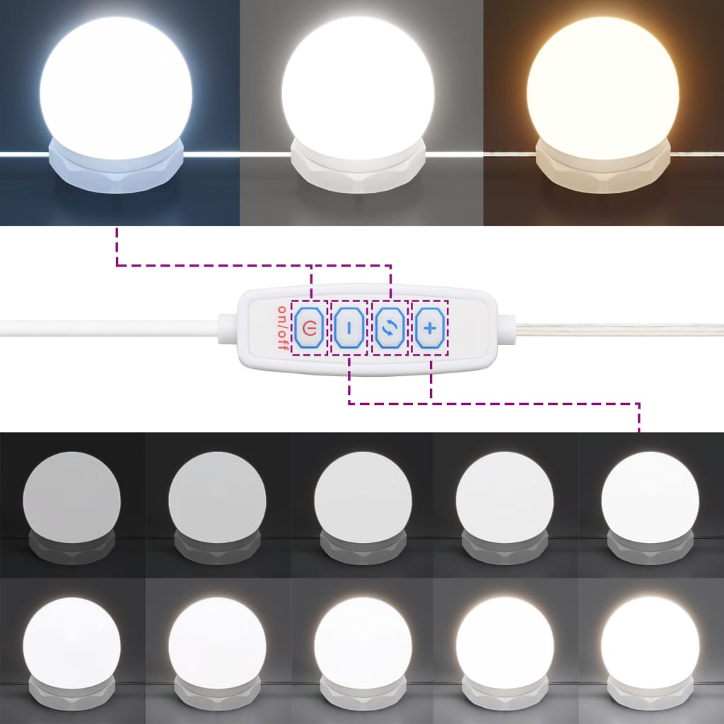 Speilskap med LED brun eik 60x31,5x62 cm