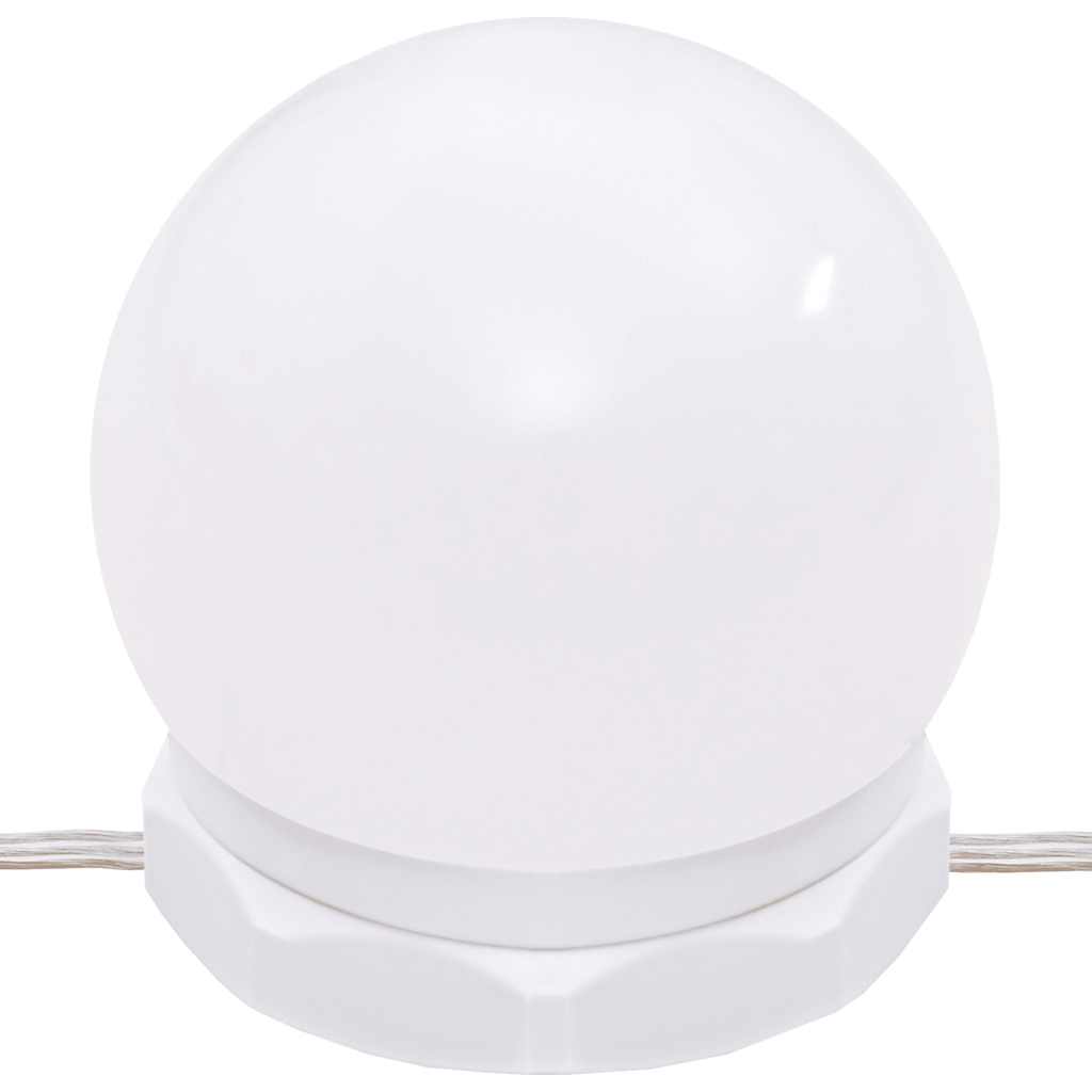 Sminkebord med LED-lys, brun eik, 86,5x35x136 cm