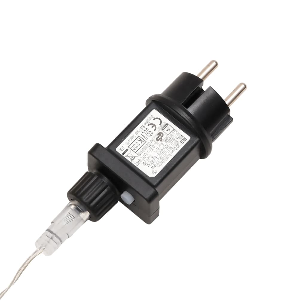 Julelys med 10 LED hvit 10 cm