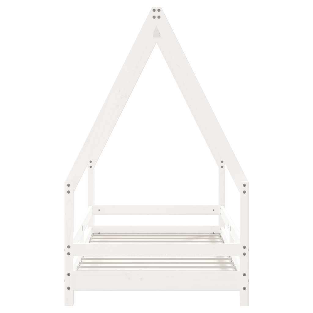 Barnesengeramme hvit 80x160 cm heltre furu