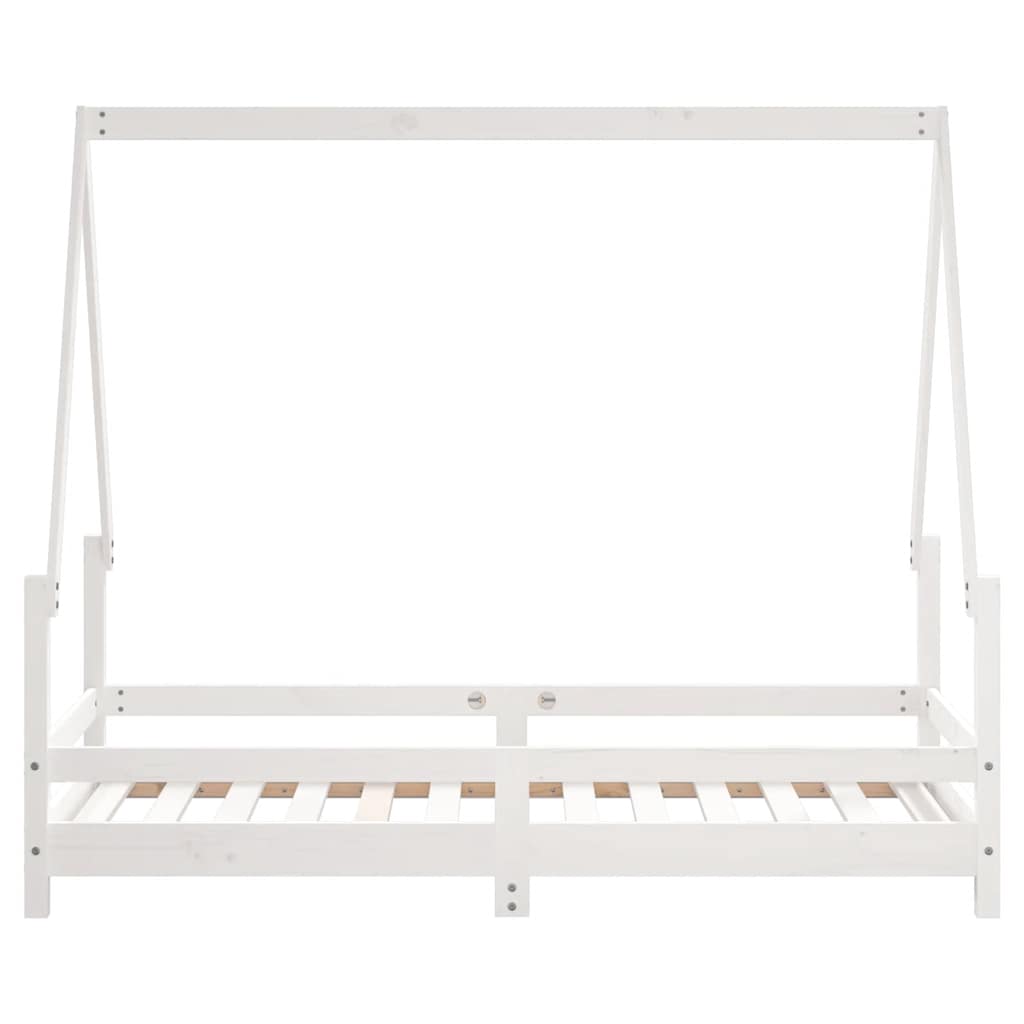 Barnesengeramme hvit 80x160 cm heltre furu