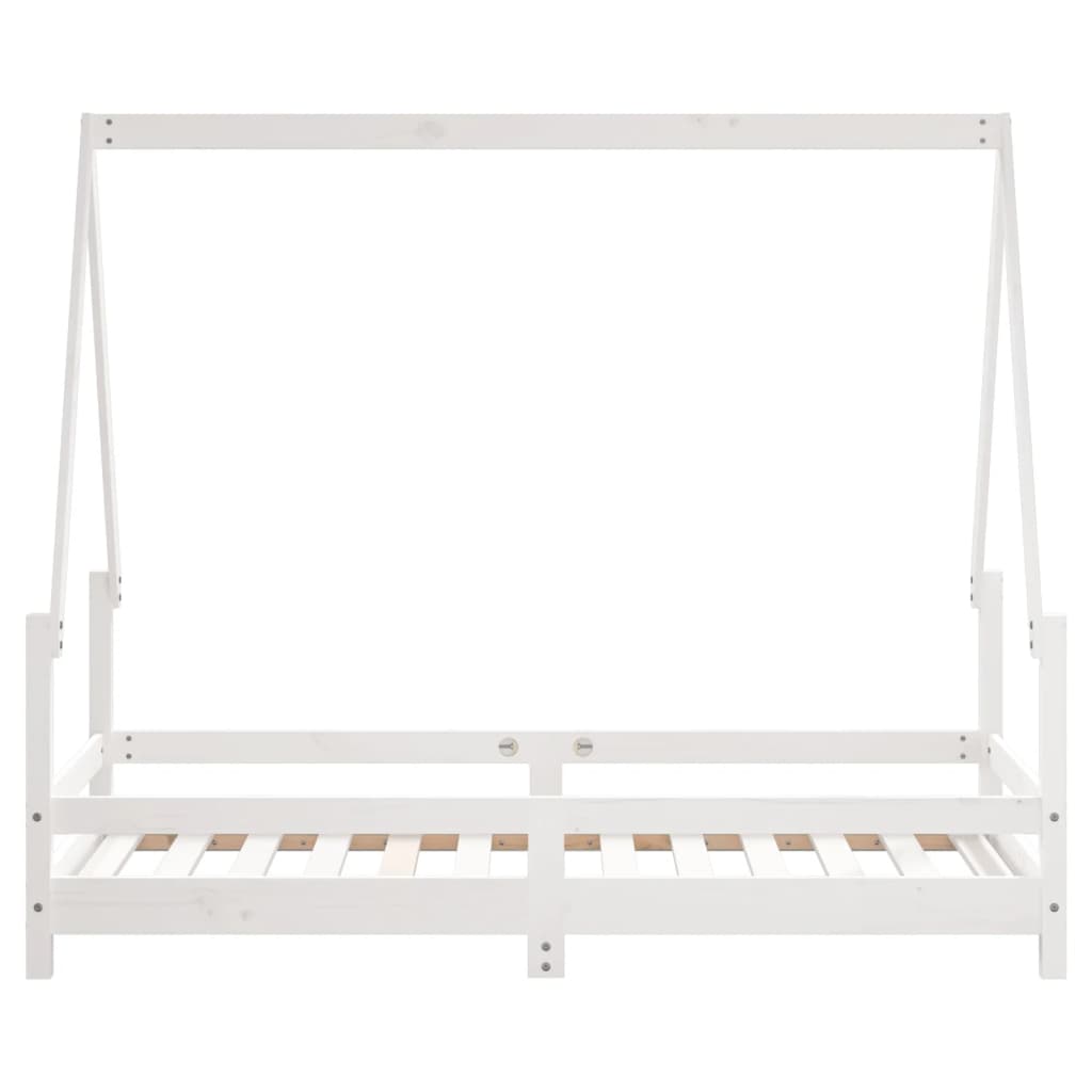 Barnesengeramme hvit 80x160 cm heltre furu