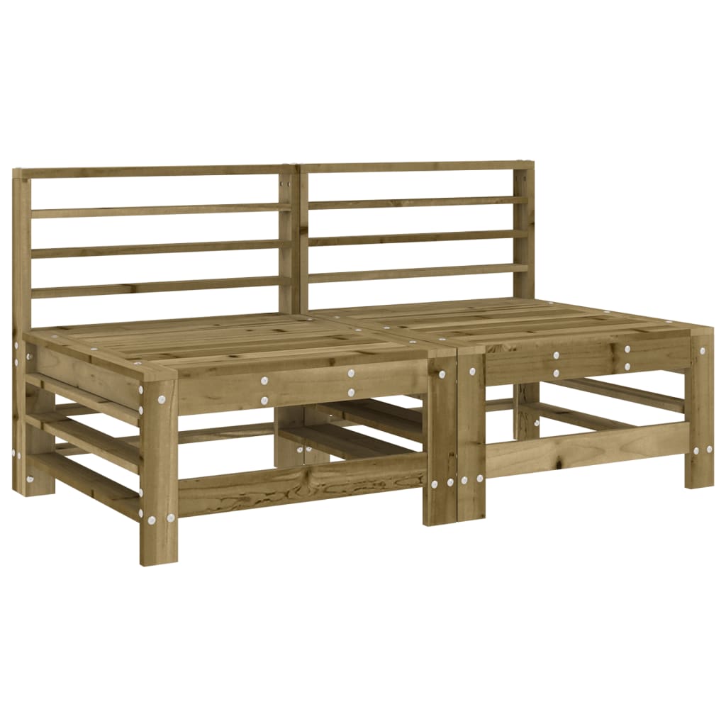 2 stk sofaseter med puter, impregnert tre