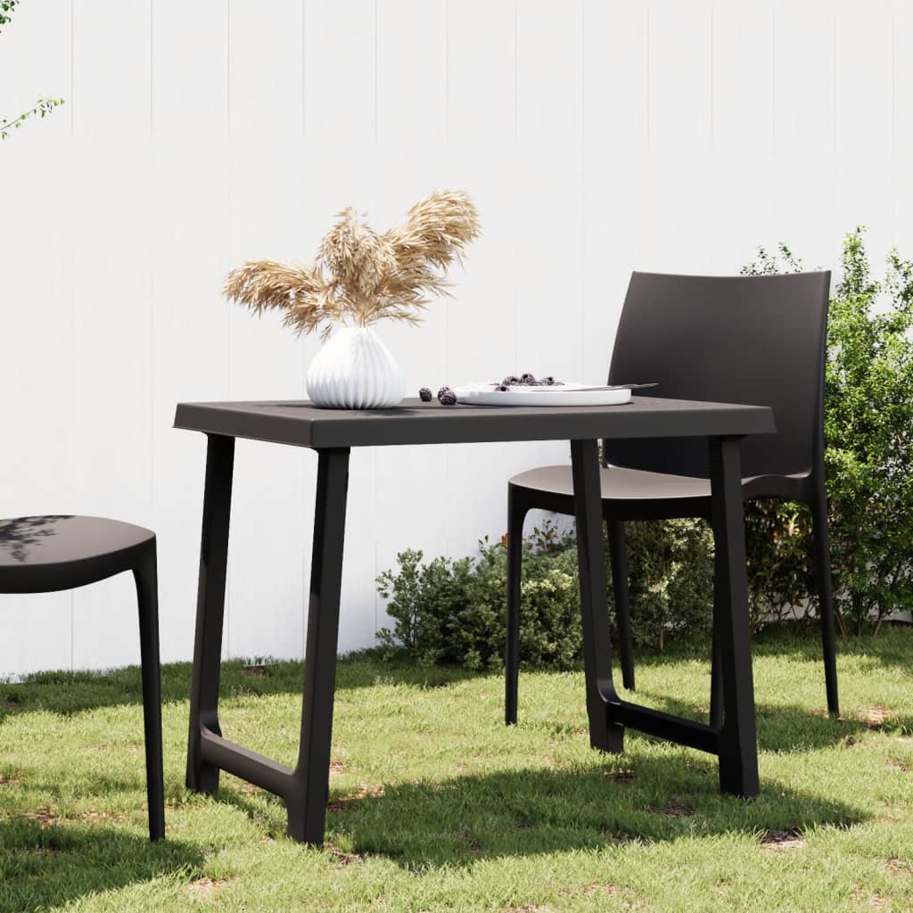 Campingbord antrasitt 79x56x64 cm PP tre-utseende