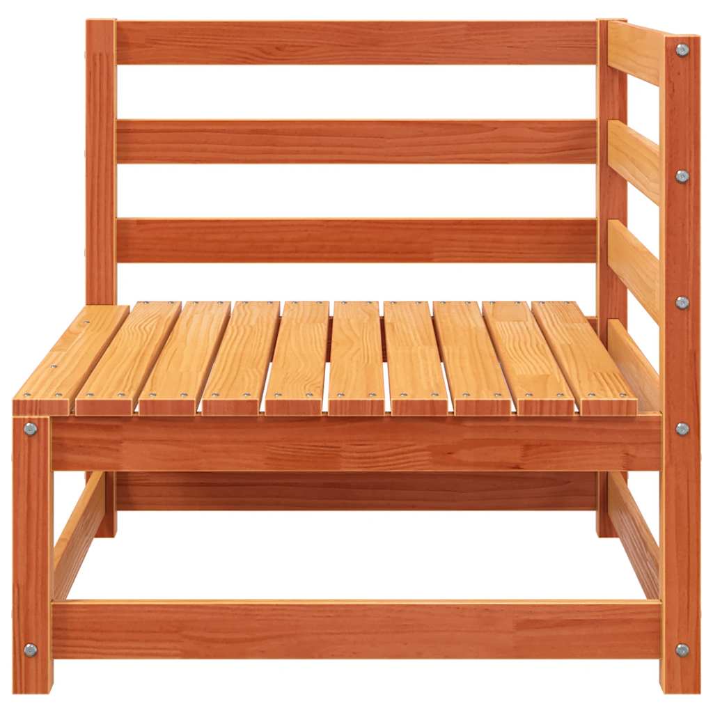 Hagesofaer for hjørne 2 stk voksbrun 70x70x67 cm heltre furu