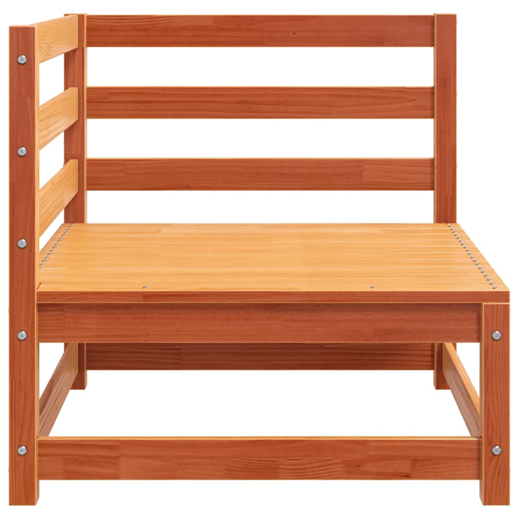 Hagesofaer for hjørne 2 stk voksbrun 70x70x67 cm heltre furu