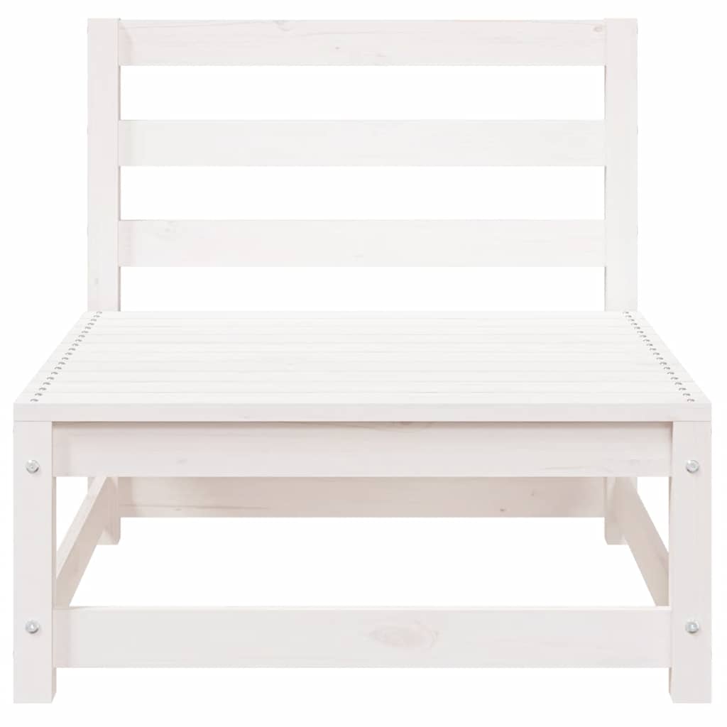 Hagesofaer uten armlener 2 stk hvit 70x70x67 cm heltre furu