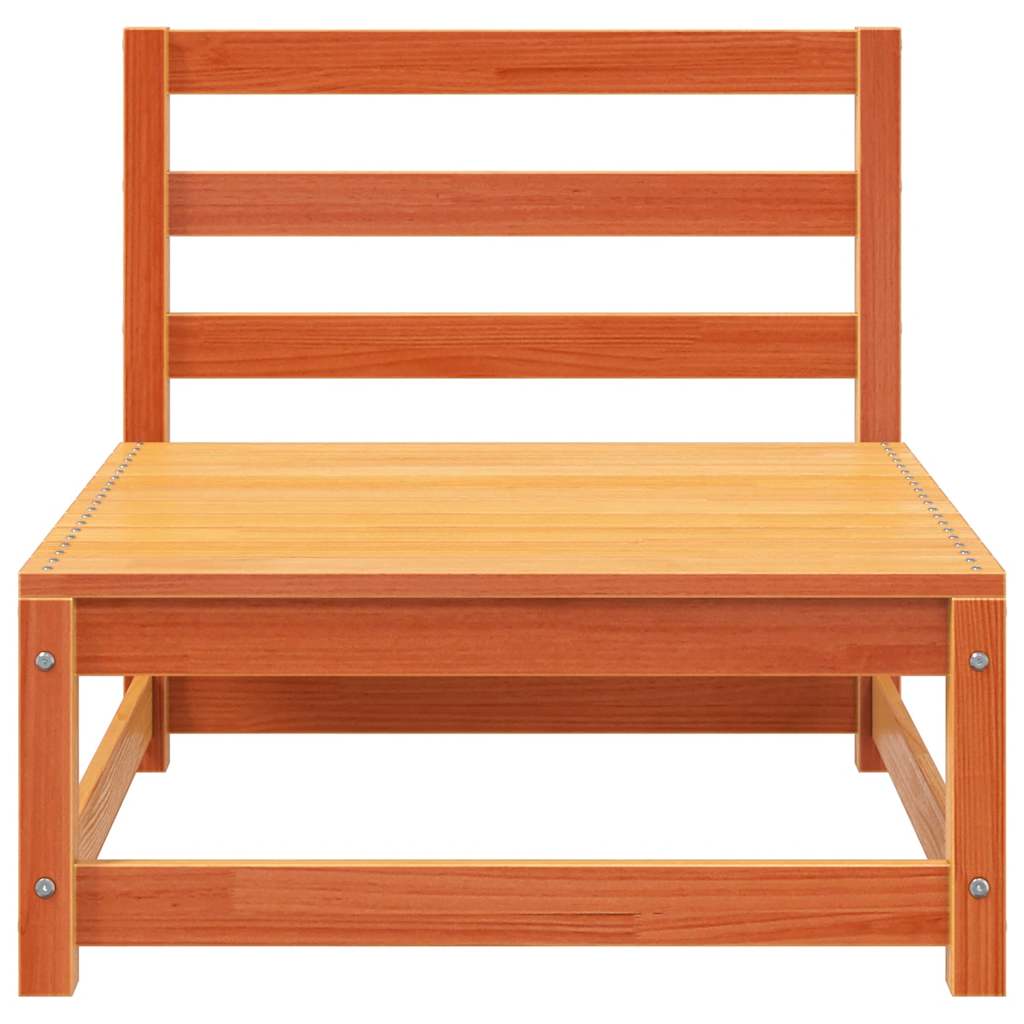 Hagesofaer uten armlener 2 stk voksbrun 70x70x67 cm heltre furu