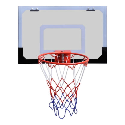 Basketballsett med kurv, ball og pumpe