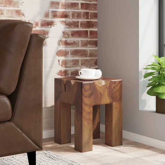 Håndlaget unik krakk i heltre teak