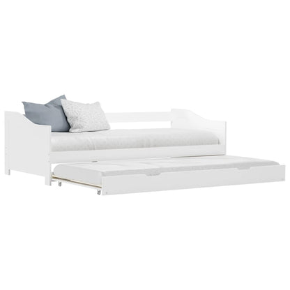 Hvit uttrekkbar sovesofa, 90x200 cm