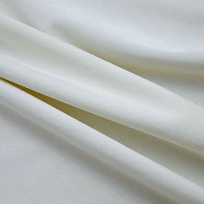 Kremhvit lystett gardin med metallringer, 290x245 cm