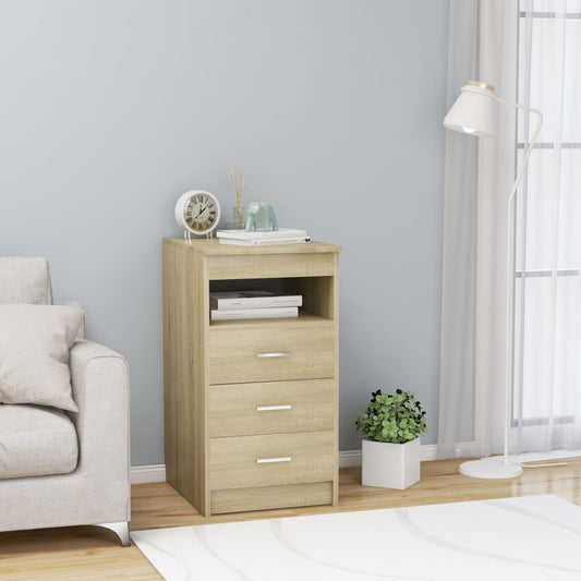 Kommode sonoma eik 40x50x76 cm konstruert tre
