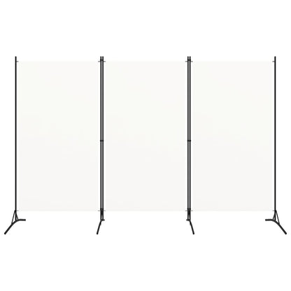Romdeler 3 paneler hvit 260x180 cm stoff