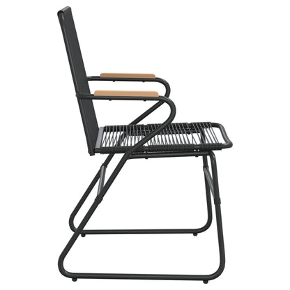 Hagestoler 2 stk, svart, 58x59x85,5 cm