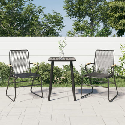 Hagestoler 2 stk, svart, 58x59x85,5 cm