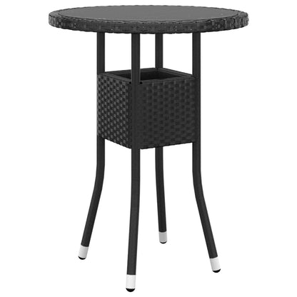 Svart Polyrotting Hagesofa-Sett - 5 Deler