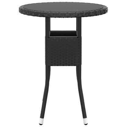 Svart Polyrotting Hagesofa-Sett - 5 Deler