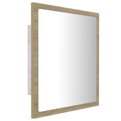 LED-badespeil sonoma eik 40x8,5x37 cm akryl