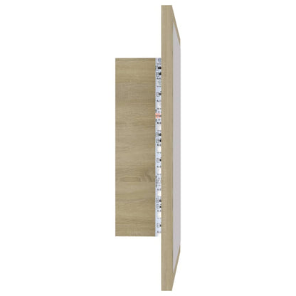 LED-badespeil sonoma eik 40x8,5x37 cm akryl