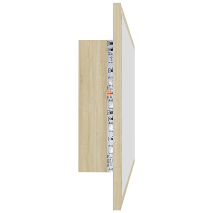 LED-badespeil sonoma eik 80x8,5x37 cm akryl