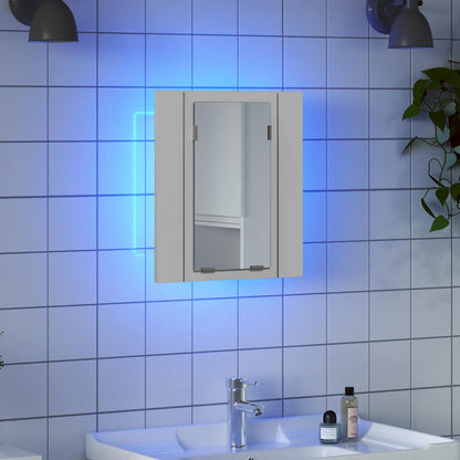 LED-speilskap til baderom hvit 40x12x45 cm akryl