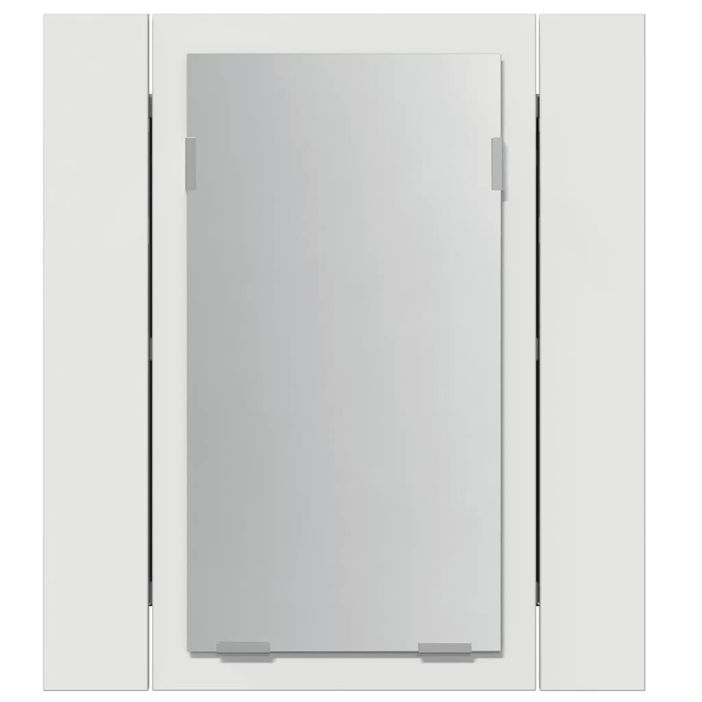 LED-speilskap til baderom hvit 40x12x45 cm akryl