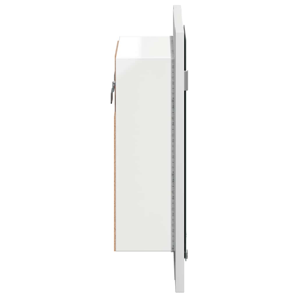 LED-speilskap til baderom hvit 40x12x45 cm akryl