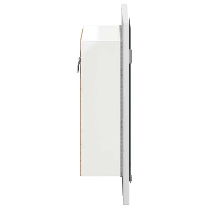 LED-speilskap til baderom hvit 40x12x45 cm akryl