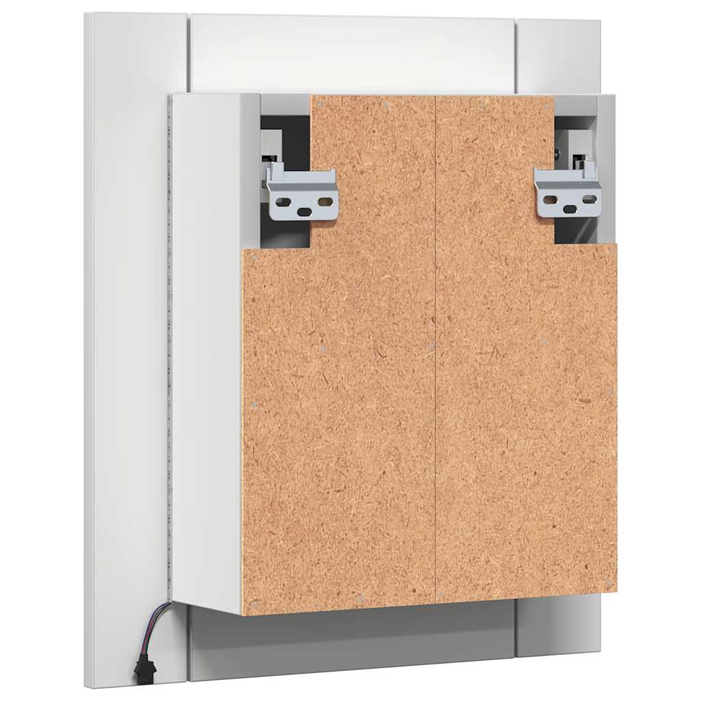 LED-speilskap til baderom hvit 40x12x45 cm akryl