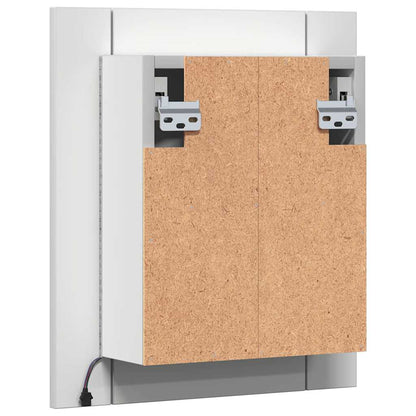 LED-speilskap til baderom hvit 40x12x45 cm akryl