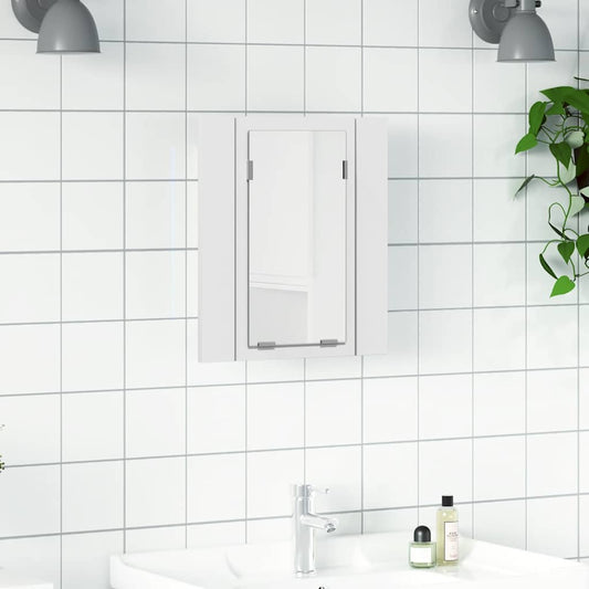 LED-speilskap til baderom hvit 40x12x45 cm akryl