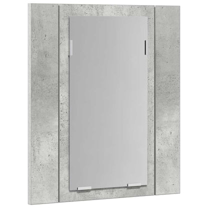 LED-speilskap til baderom betonggrå 40x12x45 cm akryl