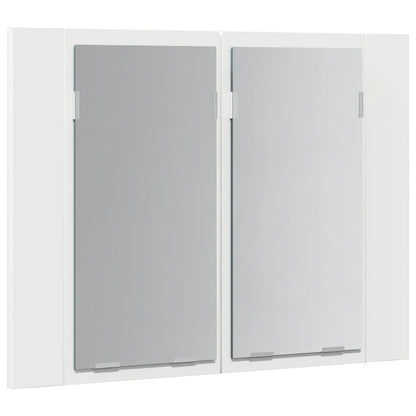 LED-speilskap hvit 60x12x45 cm akryl